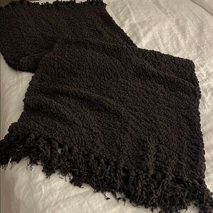 West Elm Charcoal Boucle Throw Blanket